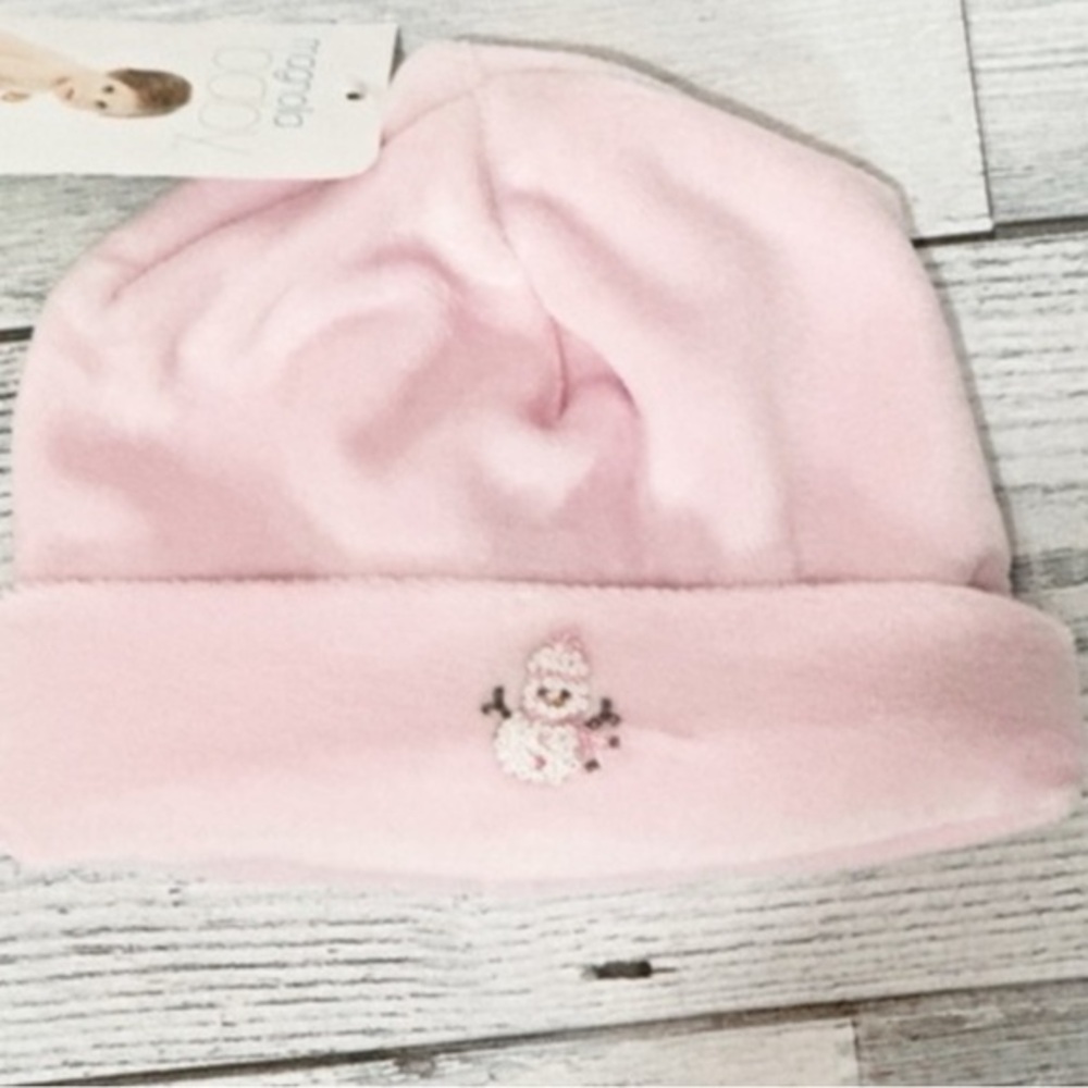 Magnolia Baby Pink Fleece Baby Hat NWT